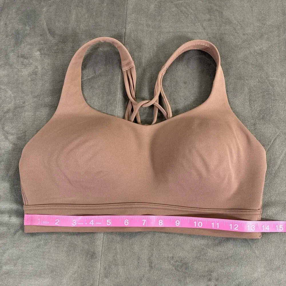 Athleta Sports Bra Small Mauve Padded Active Workout Benefits Charity